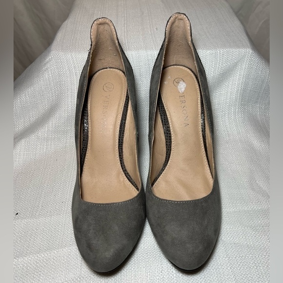 Versona Gray/Snakeskin Heels - Stiletto - Size 8 - Picture 6 of 6